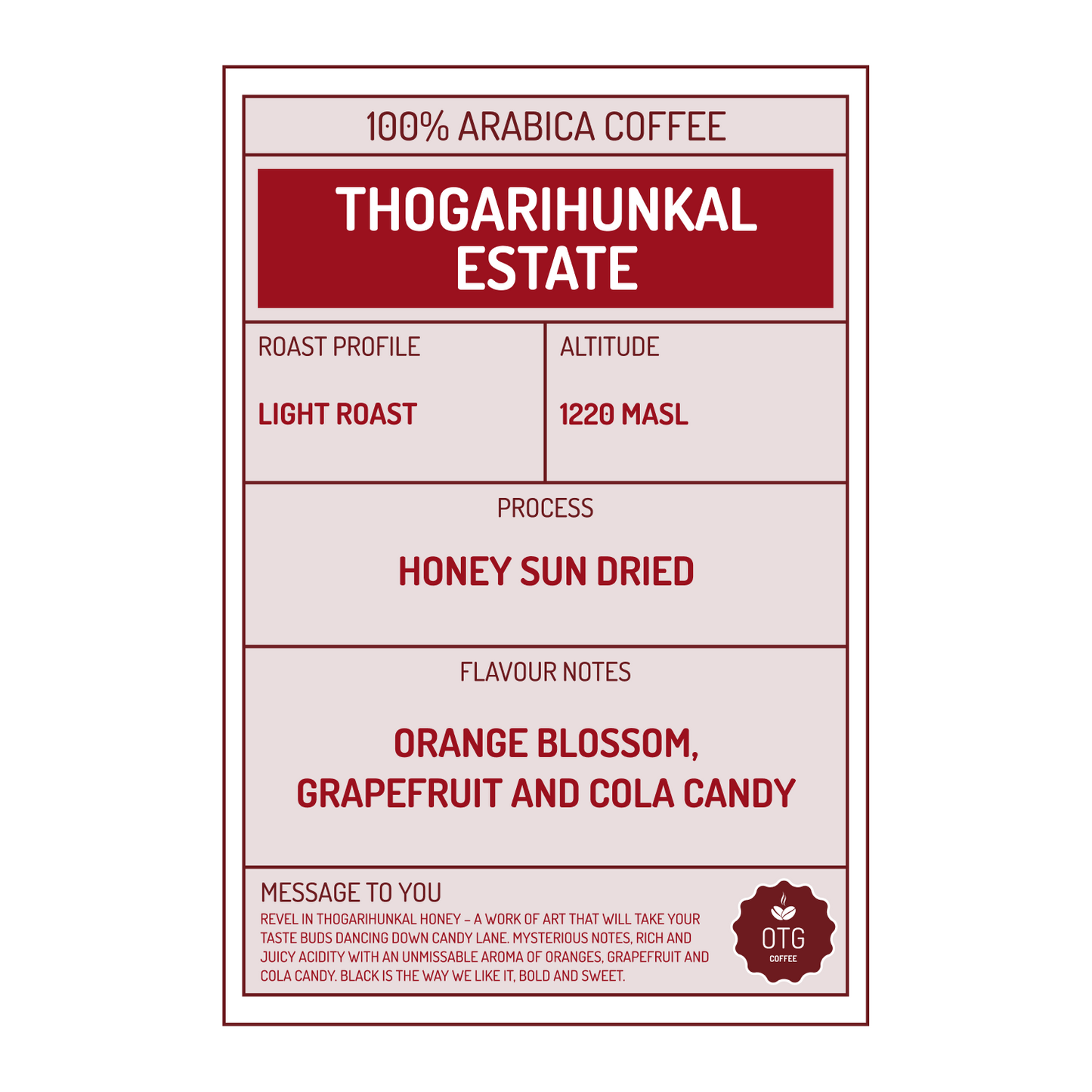 Thogarihunkal Estate- Box of 10